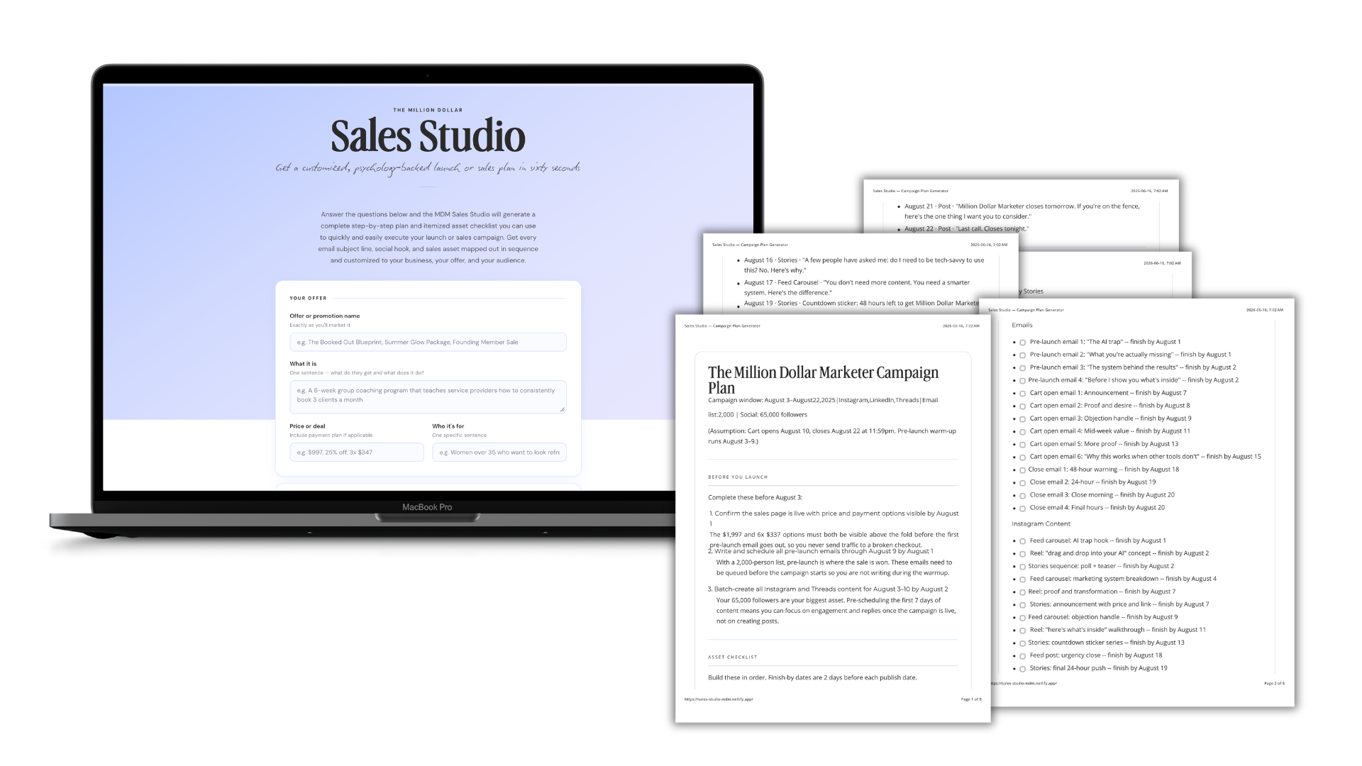 The Million Dollar Sales Studio